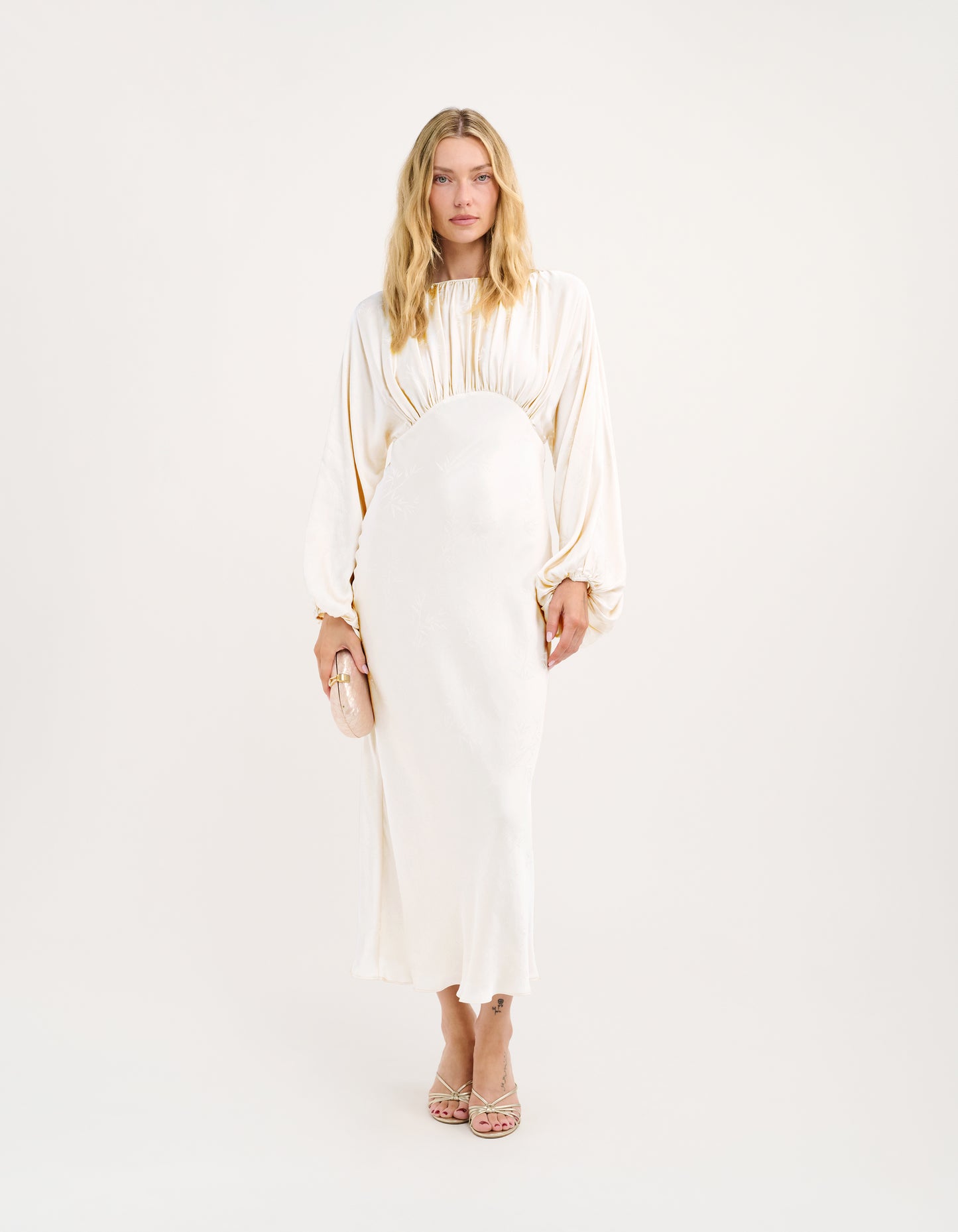 Memoire Midi Dress | Ivory Bamboo