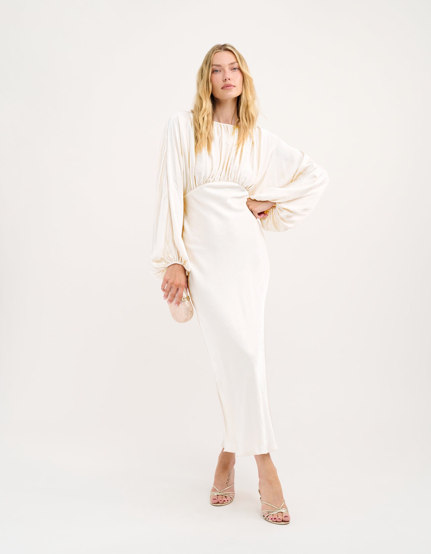 Memoire Midi Dress | Ivory Bamboo