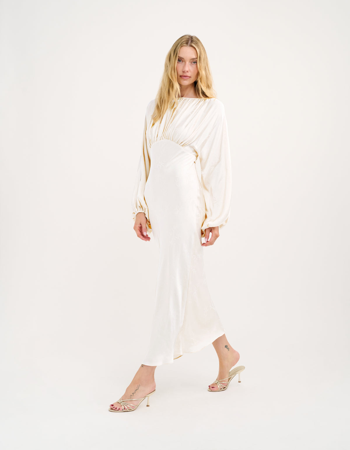 Memoire Midi Dress | Ivory Bamboo