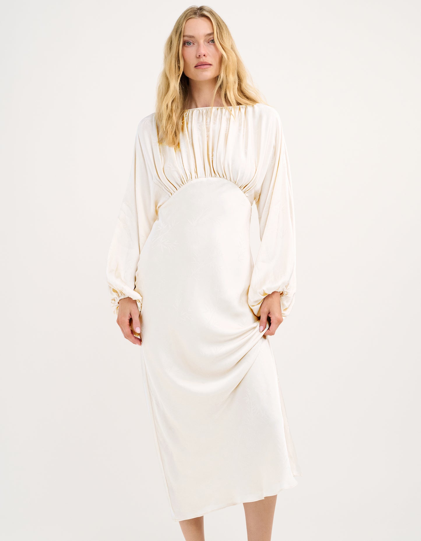 Memoire Midi Dress | Ivory Bamboo