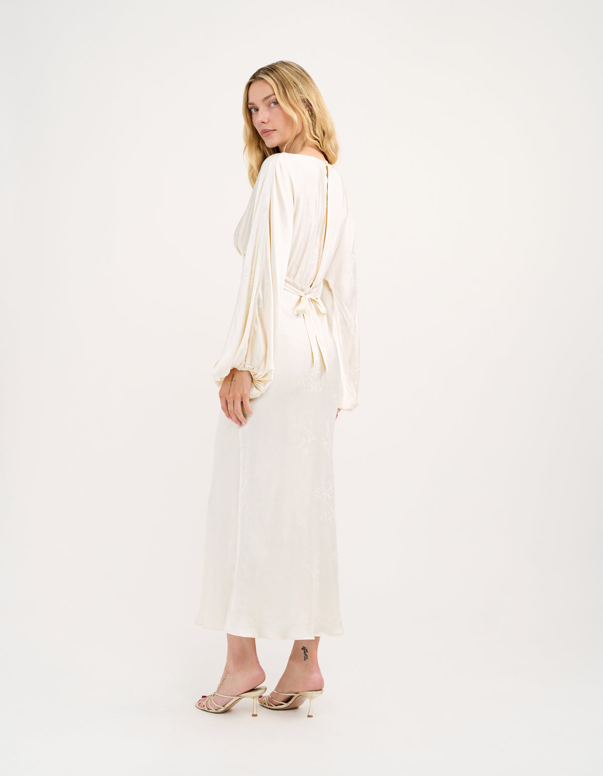 Memoire Midi Dress | Ivory Bamboo