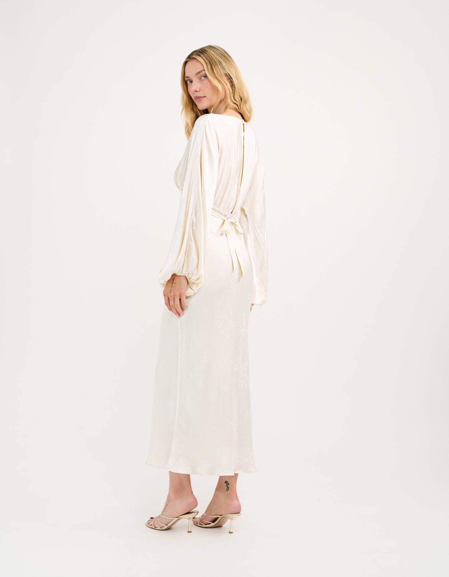 Memoire Midi Dress | Ivory Bamboo