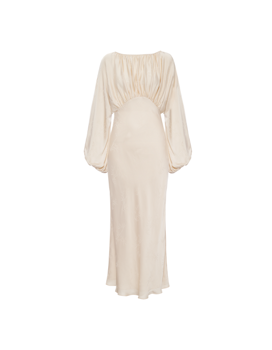 Memoire Midi Dress | Ivory Bamboo
