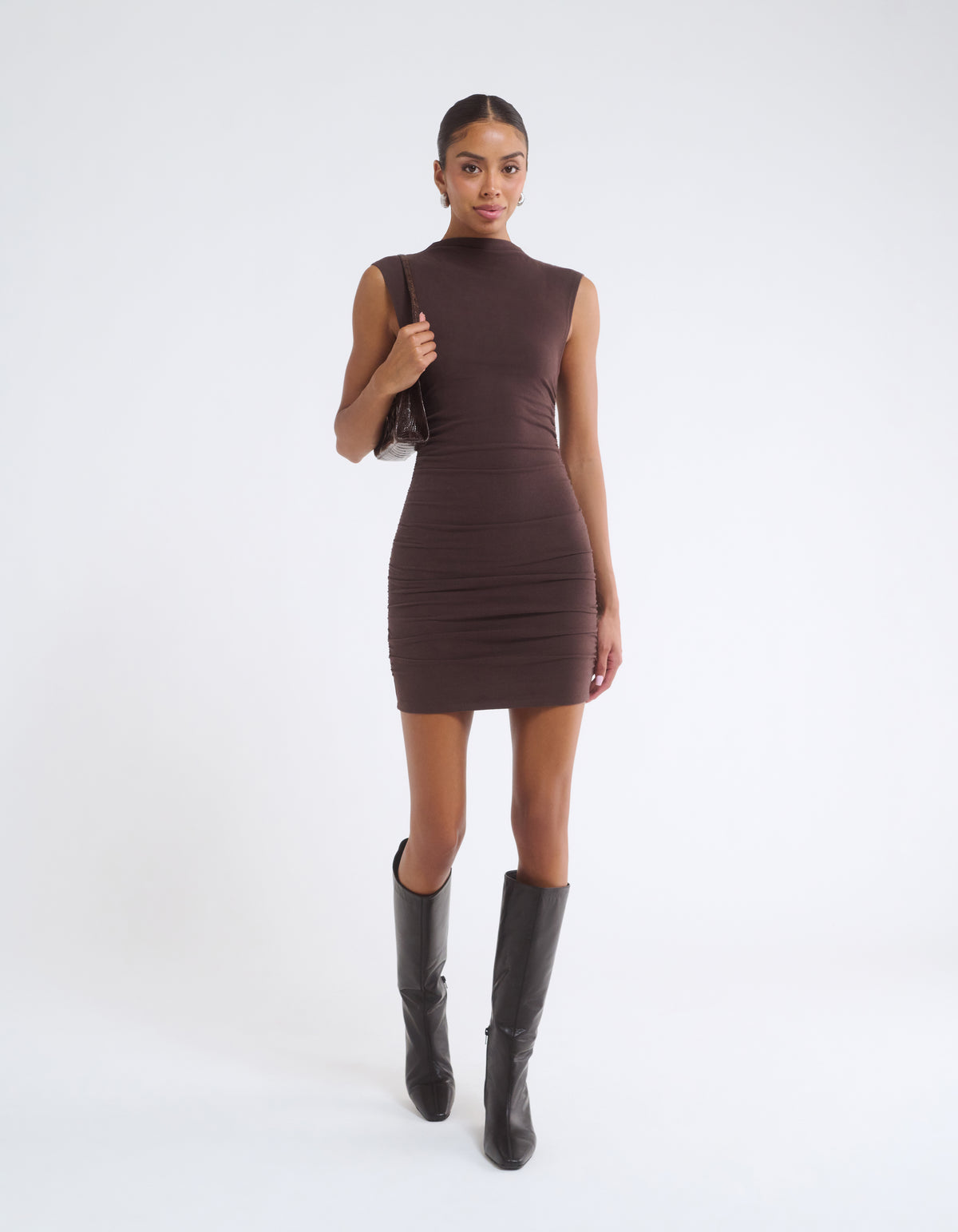 Minimalist Mini Dress | Espresso