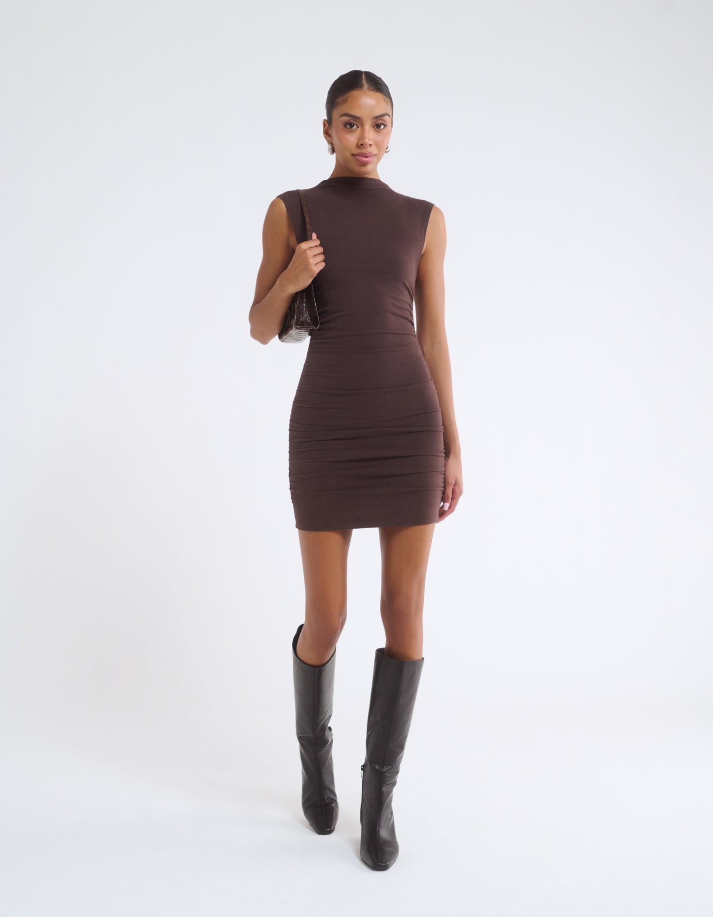 Minimalist Mini Dress | Espresso
