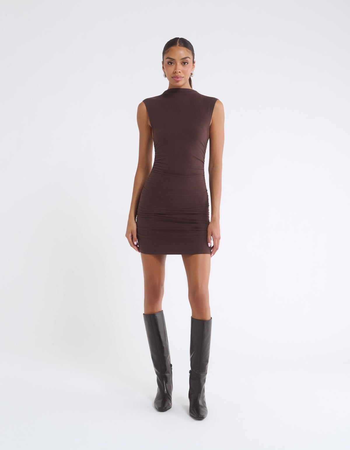 Minimalist Mini Dress | Espresso