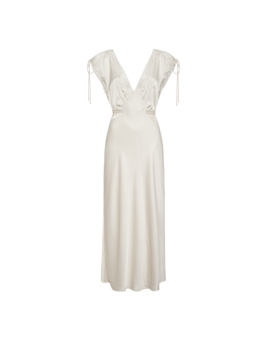 Monarch-Midi Dress-Cream