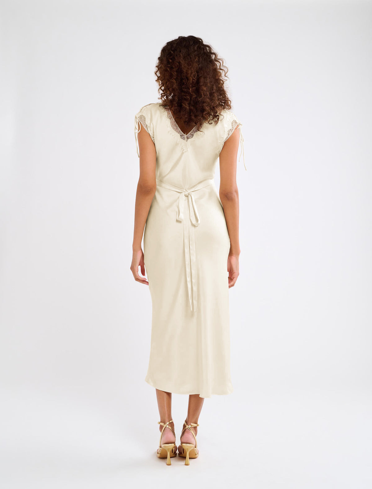 Monarch-Midi Dress-Cream