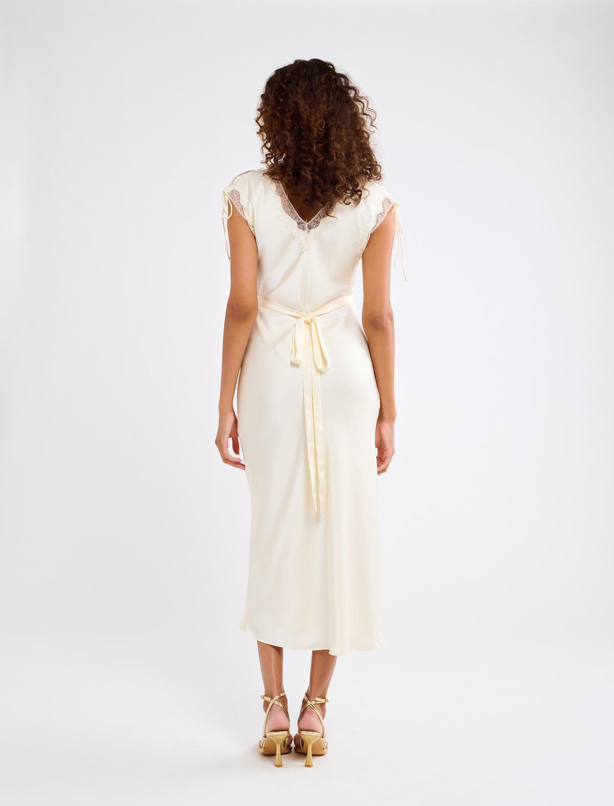 Monarch-Midi Dress-Cream