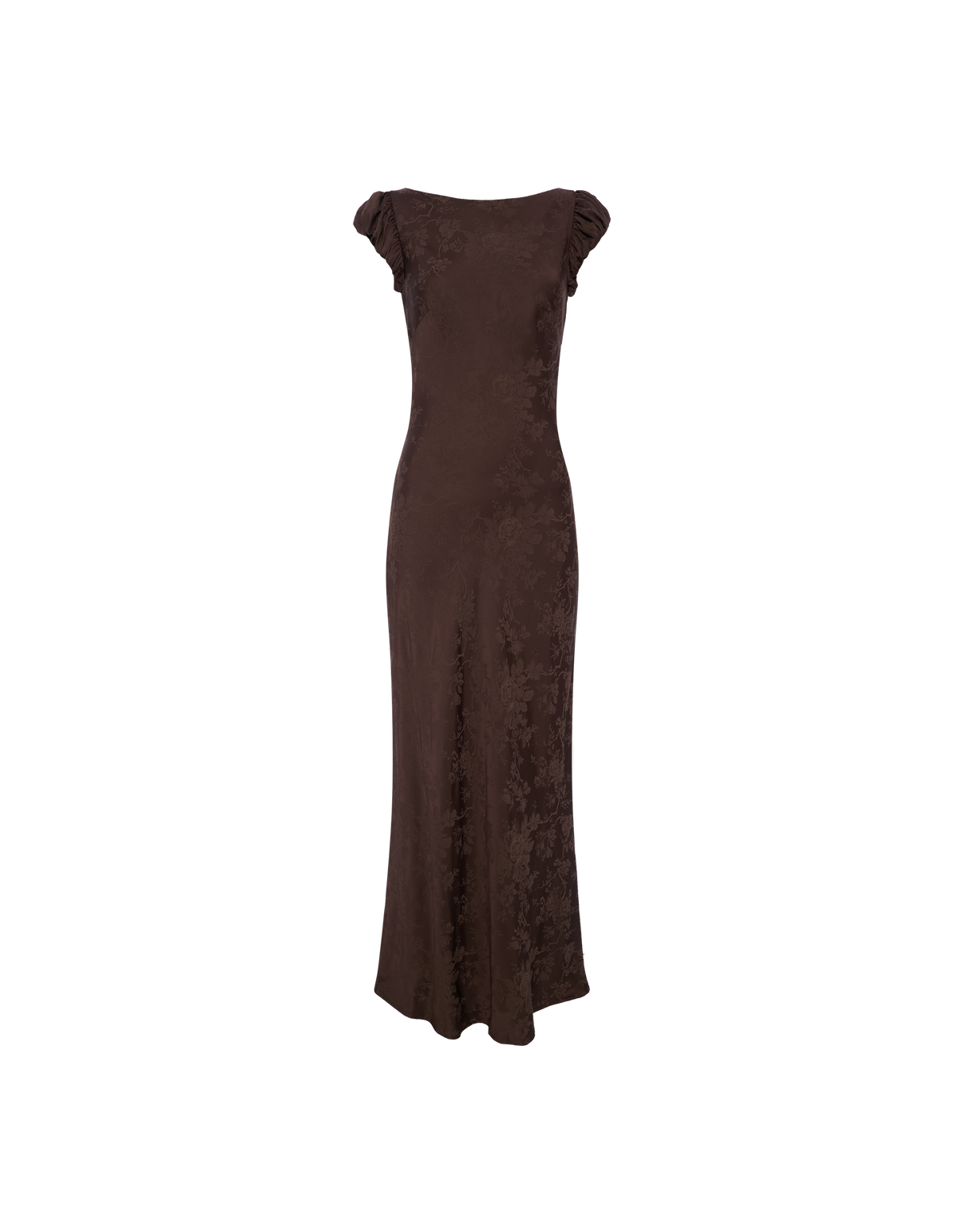Moonlit Maxi Dress | Espresso Jacquard