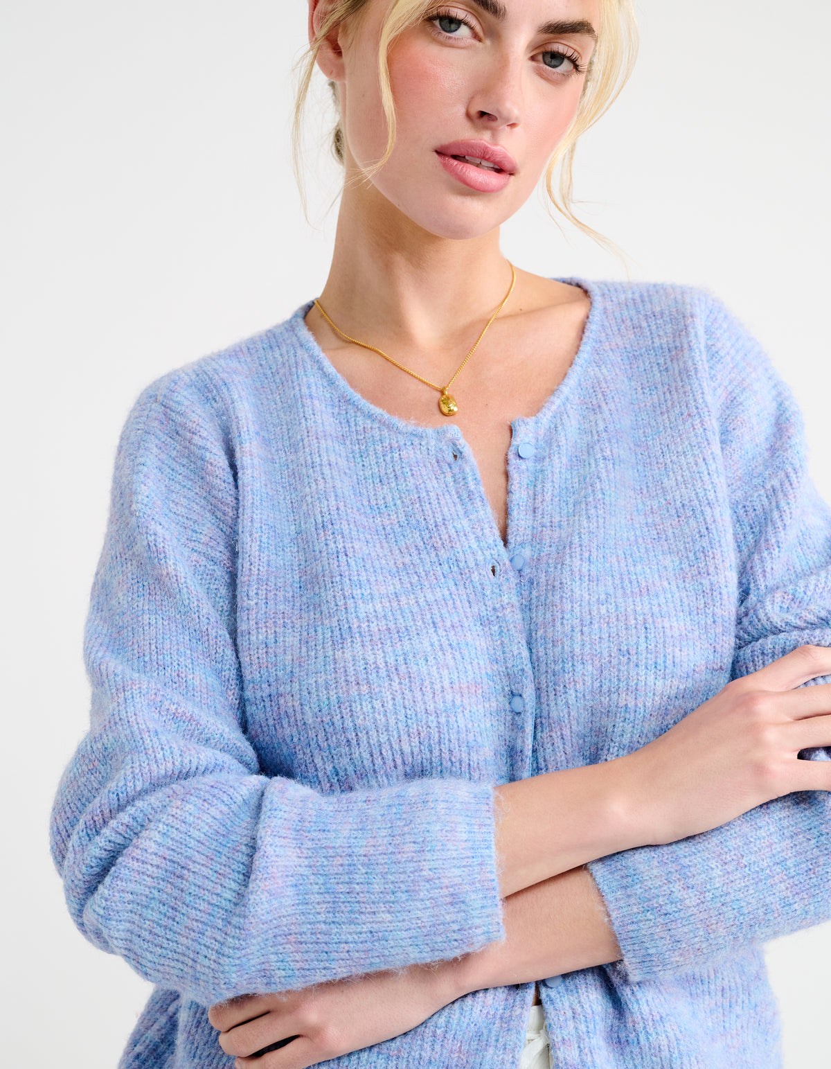 Newport Cardigan | Blue Heather