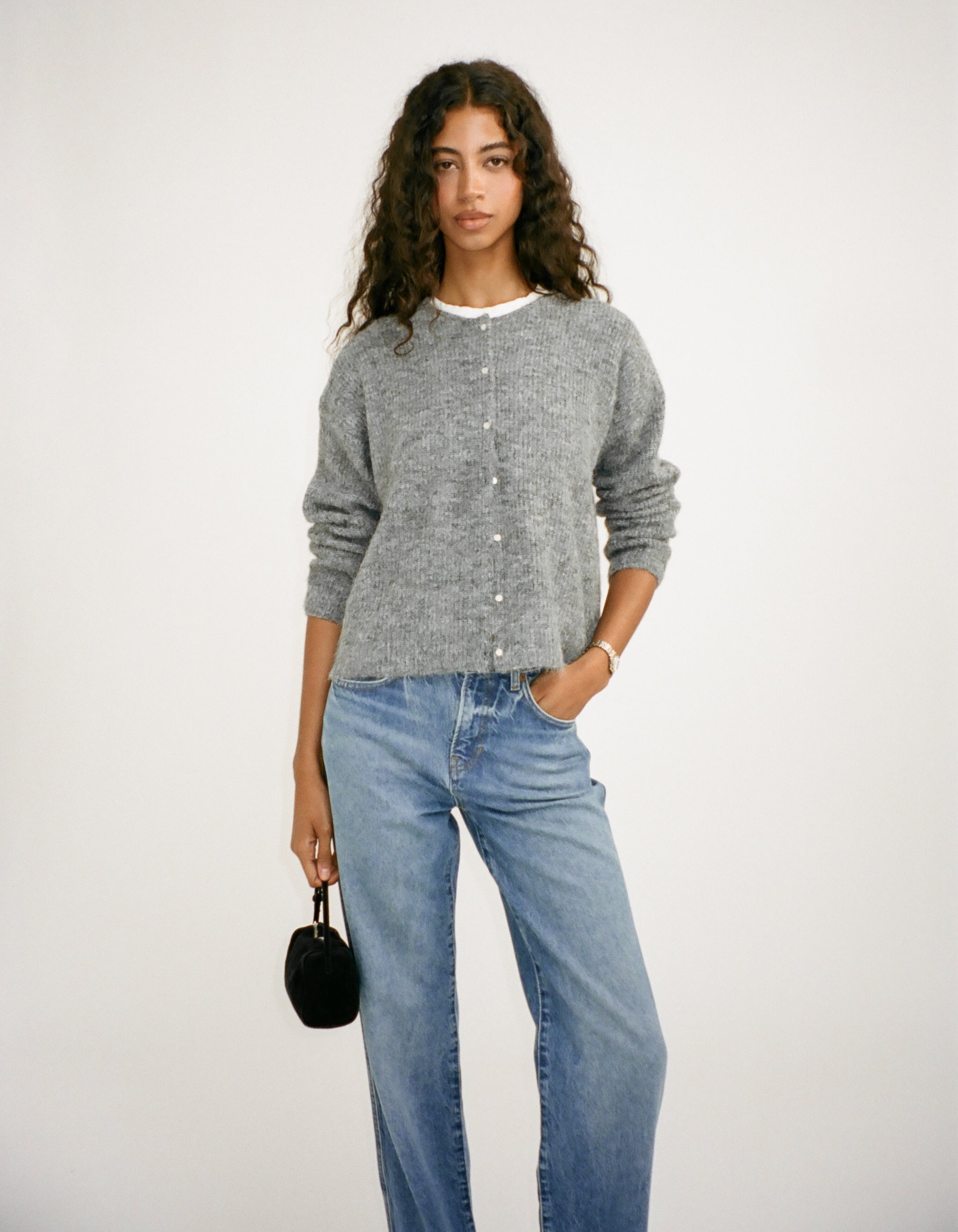 Newport Cardigan in Heather Gray | Shop Women's Everyday Basics