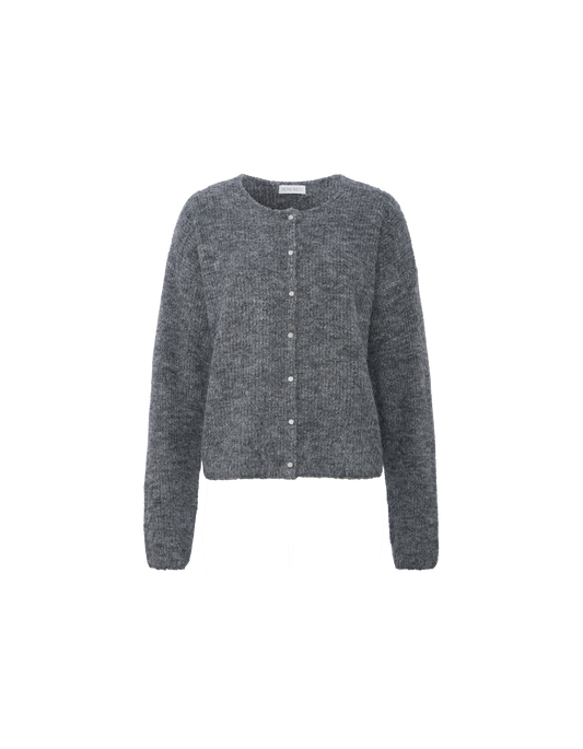 Newport Button Down Cardigan | Heather Gray