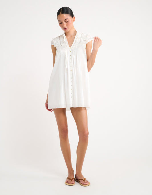 Olive Grove Mini Dress in White