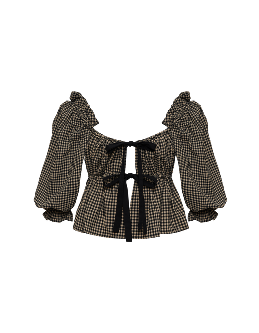 Parton Top | Black Gingham
