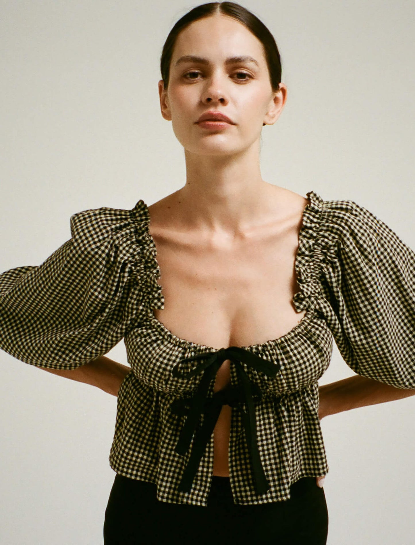 Parton Top | Black Gingham