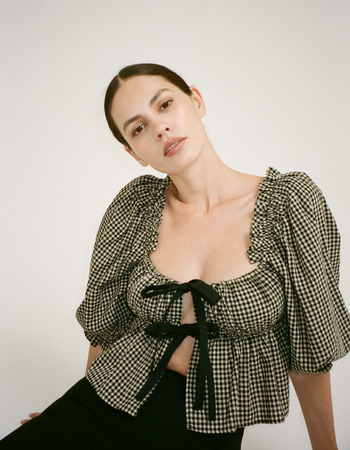 Parton Top | Black Gingham