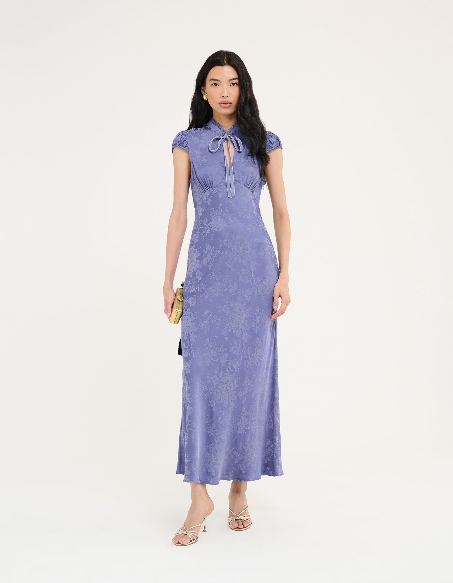 Portofino Maxi Dress | Indigo Jacquard