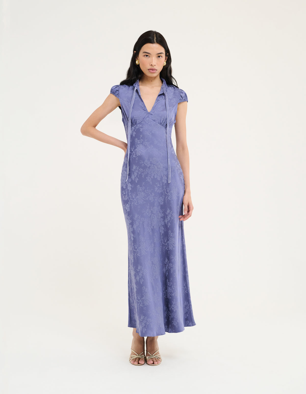 Portofino Maxi Dress | Indigo Jacquard