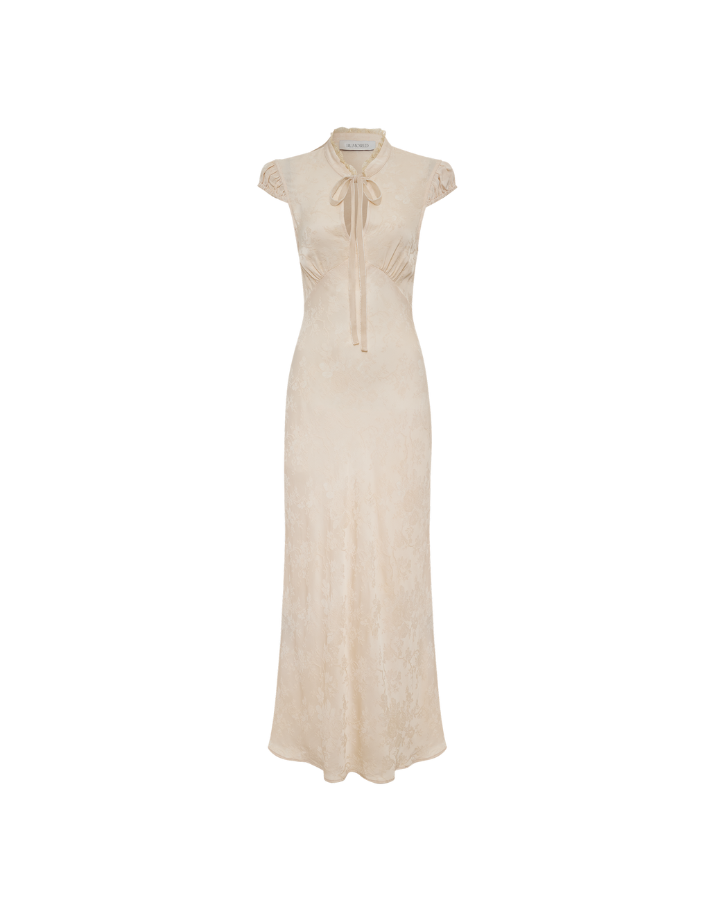beige satin slip dress Nicky Cowl Neck Satin Slip Midi Dress main image 1