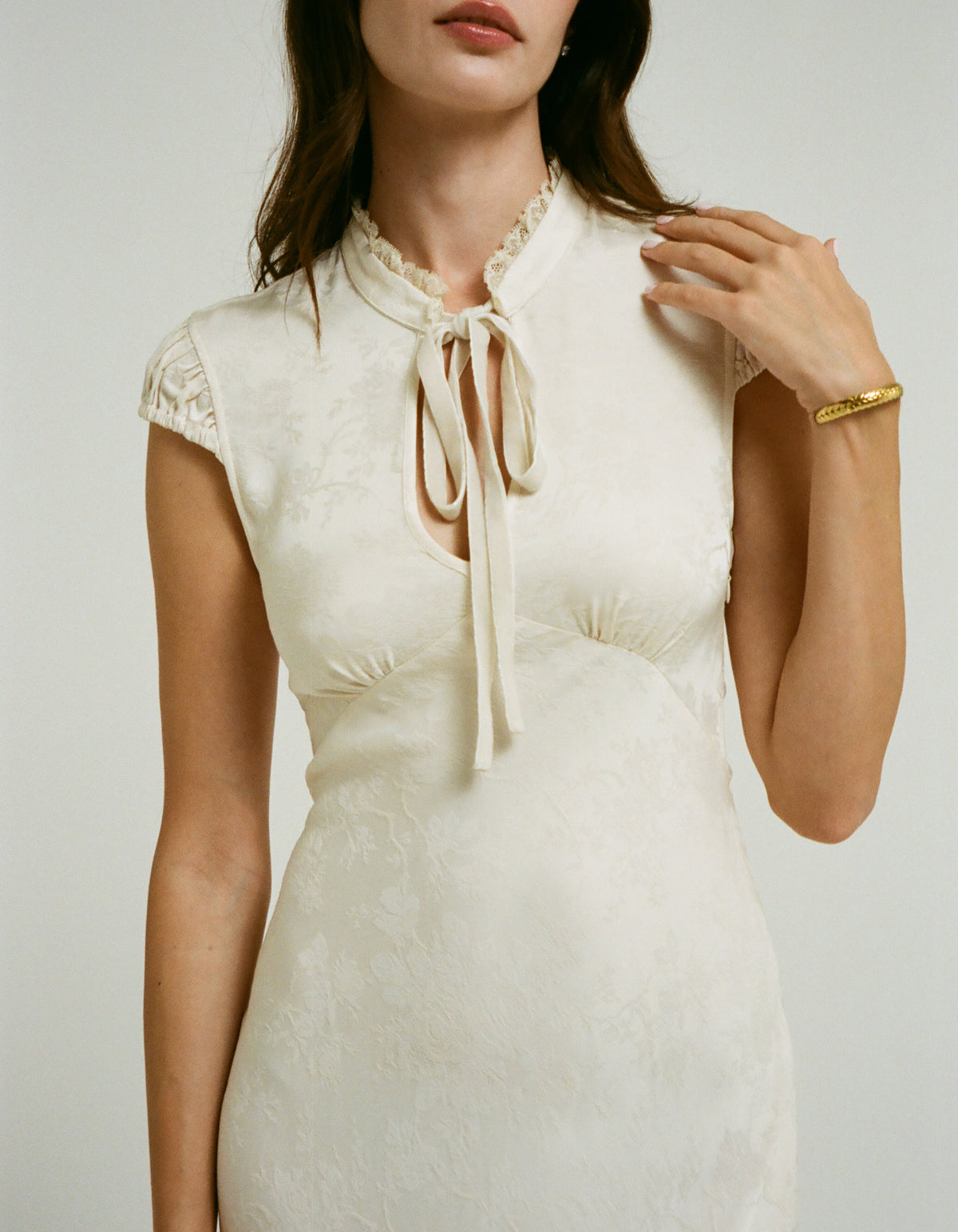 Portofino Maxi Dress | Ivory Jacquard