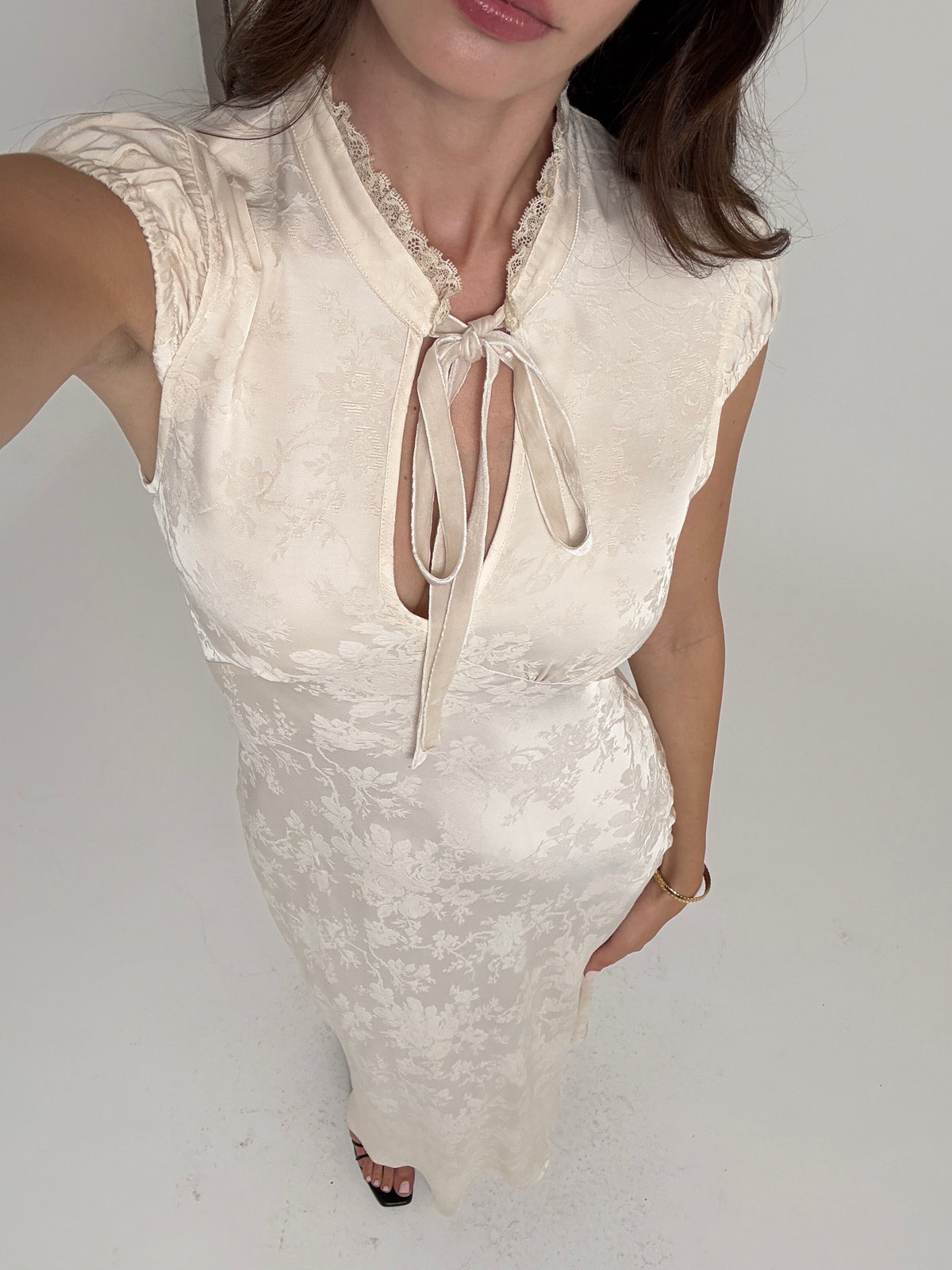 Portofino Maxi Dress | Ivory Jacquard