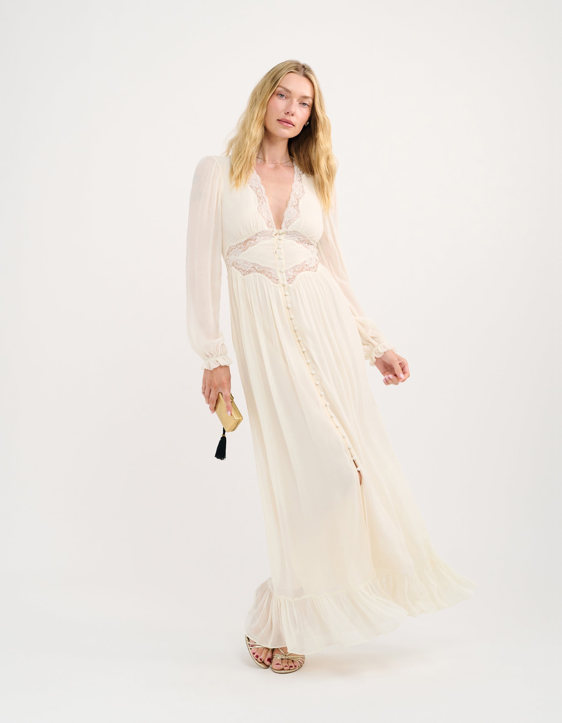Promise Maxi Dress | Ivory | Size XS