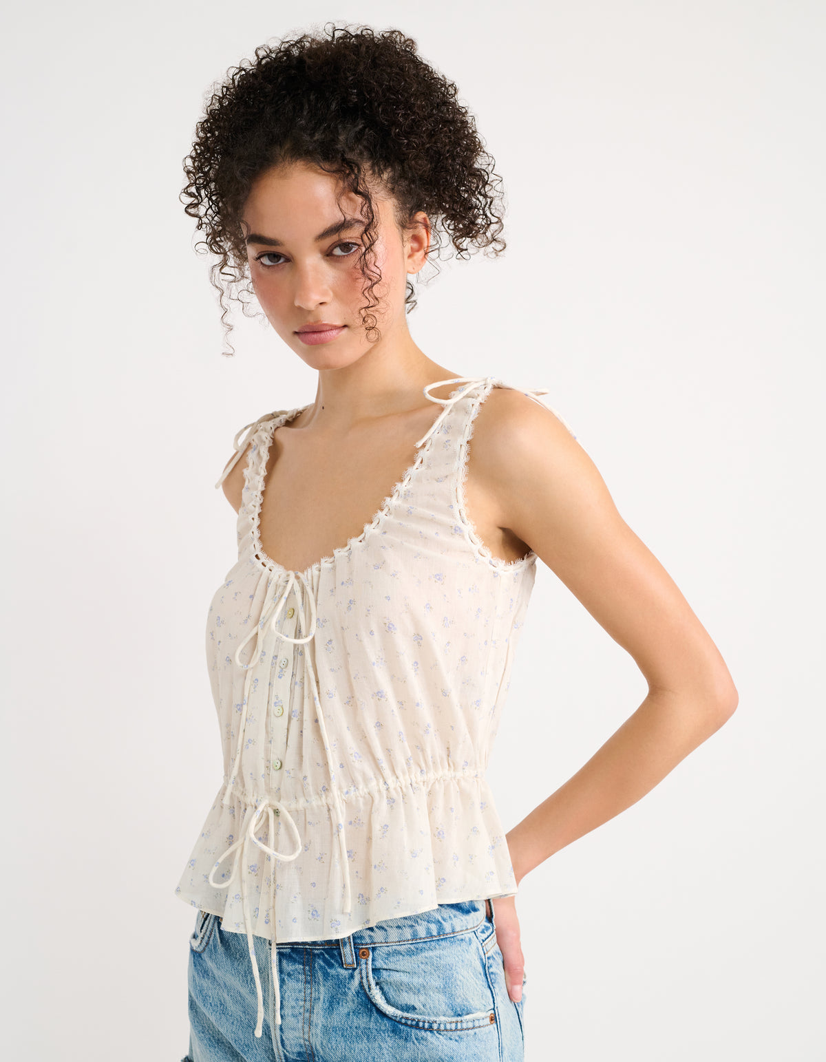 Rosemary Top in English Garden- Camis & Tanks