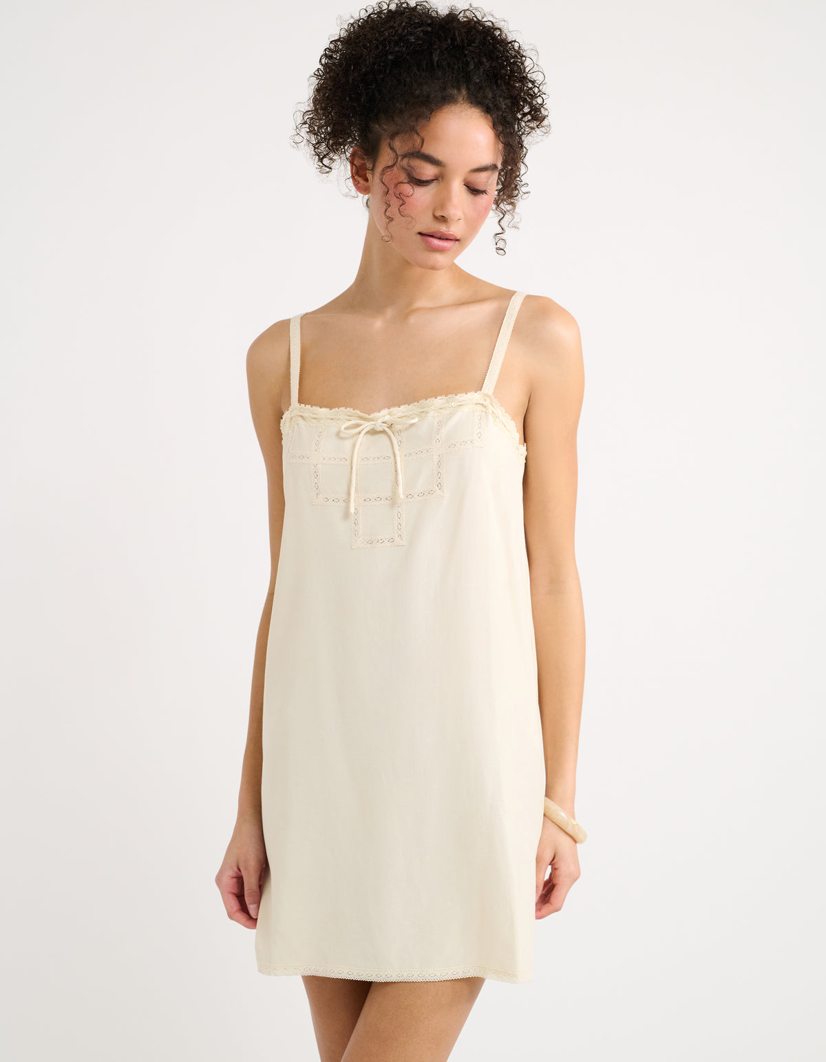 Sea Breeze Mini Dress in Cream
