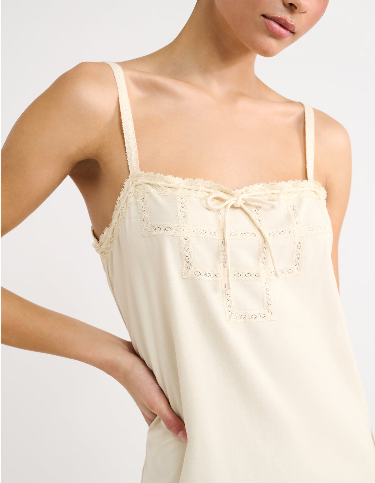 Sea Breeze Mini Dress in Cream