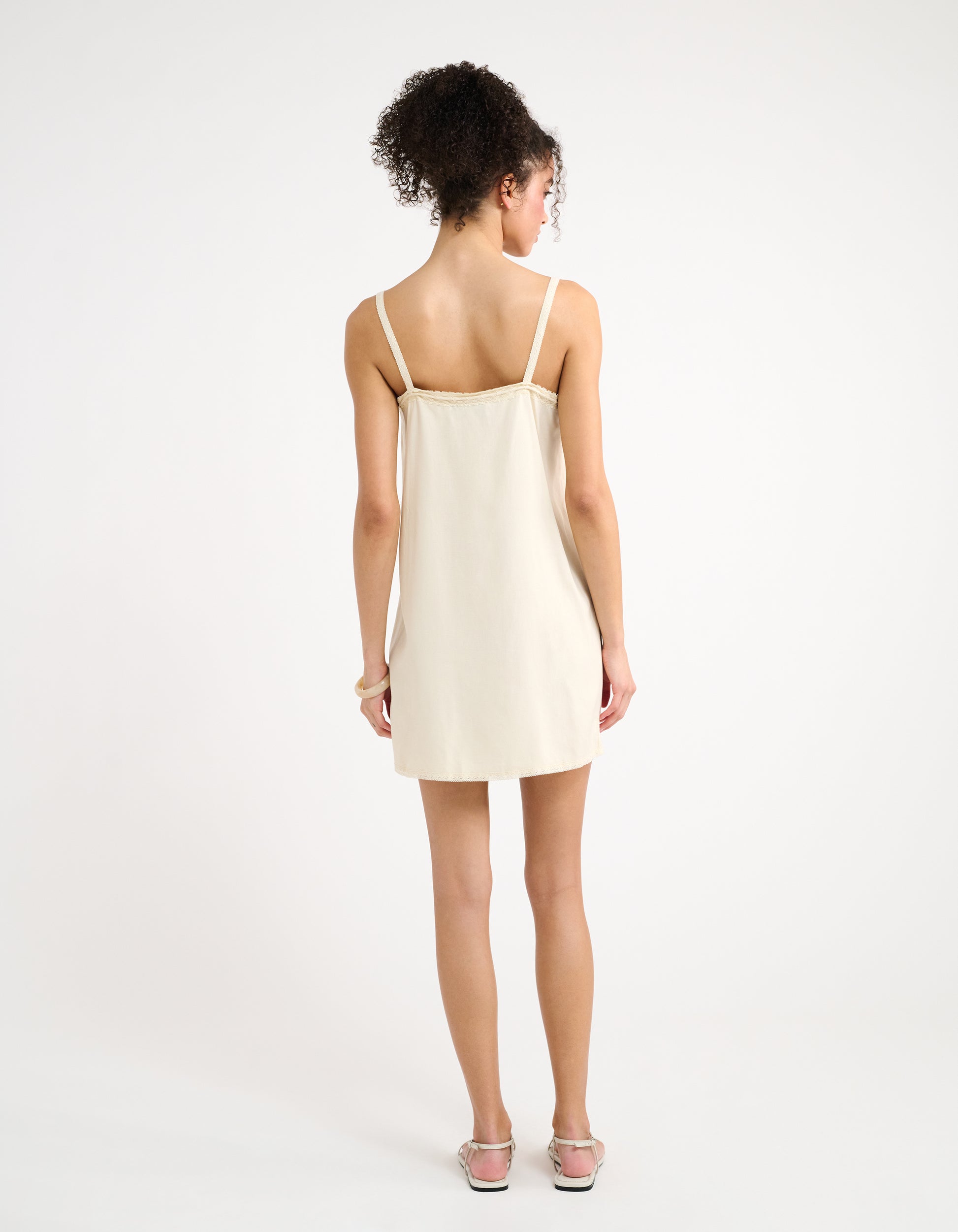 cream slip dress Sea Breeze Mini Dress | Cream