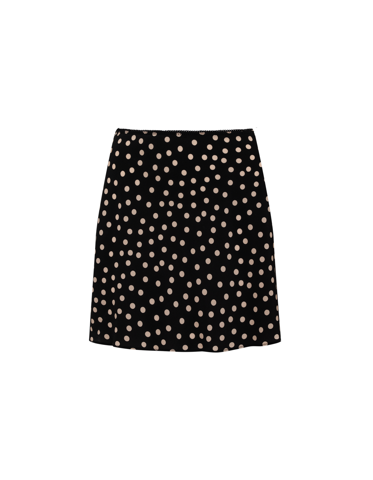 Silhouette Mini Skirt | Black Ditsy Dot