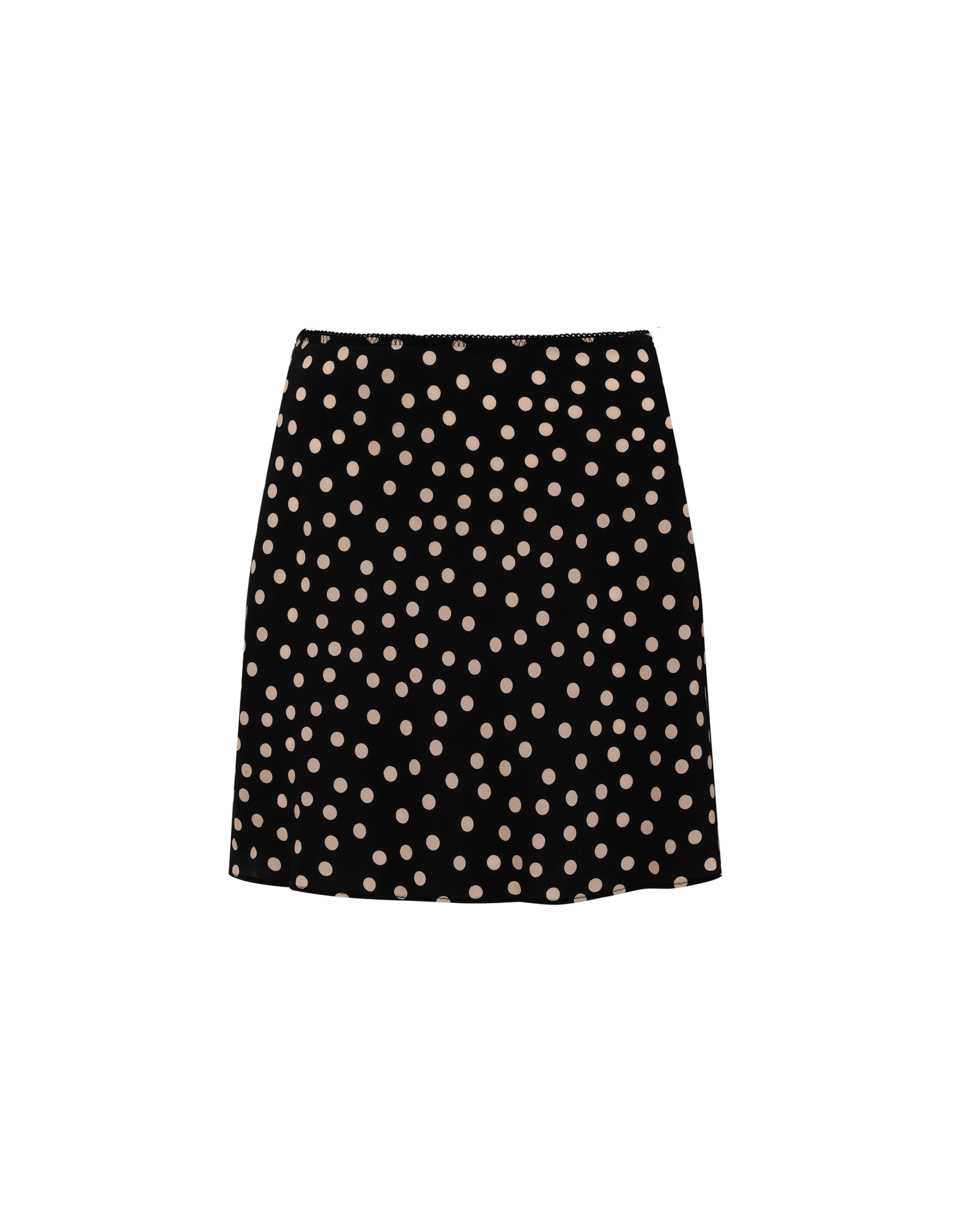 Silhouette Mini Skirt | Black Ditsy Dot
