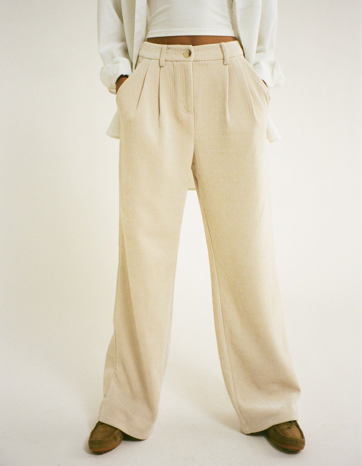 Simon Pant | Cream Corduroy