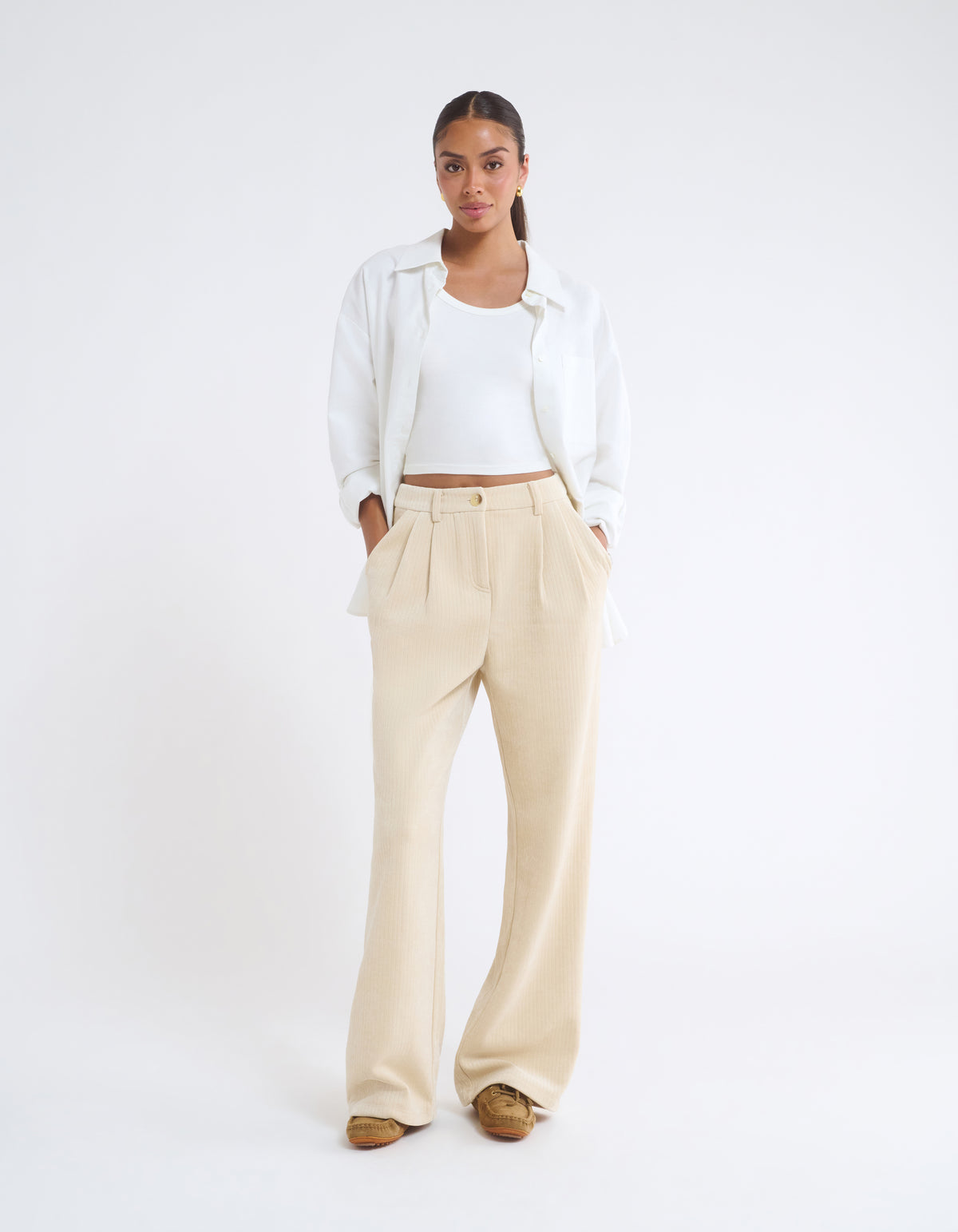 Simon Pant | Cream Corduroy