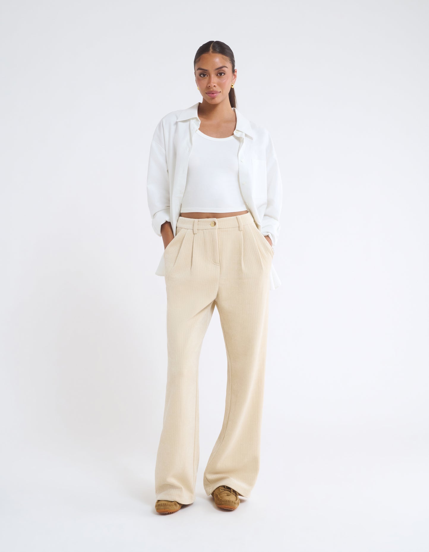 Simon Pant | Cream Corduroy