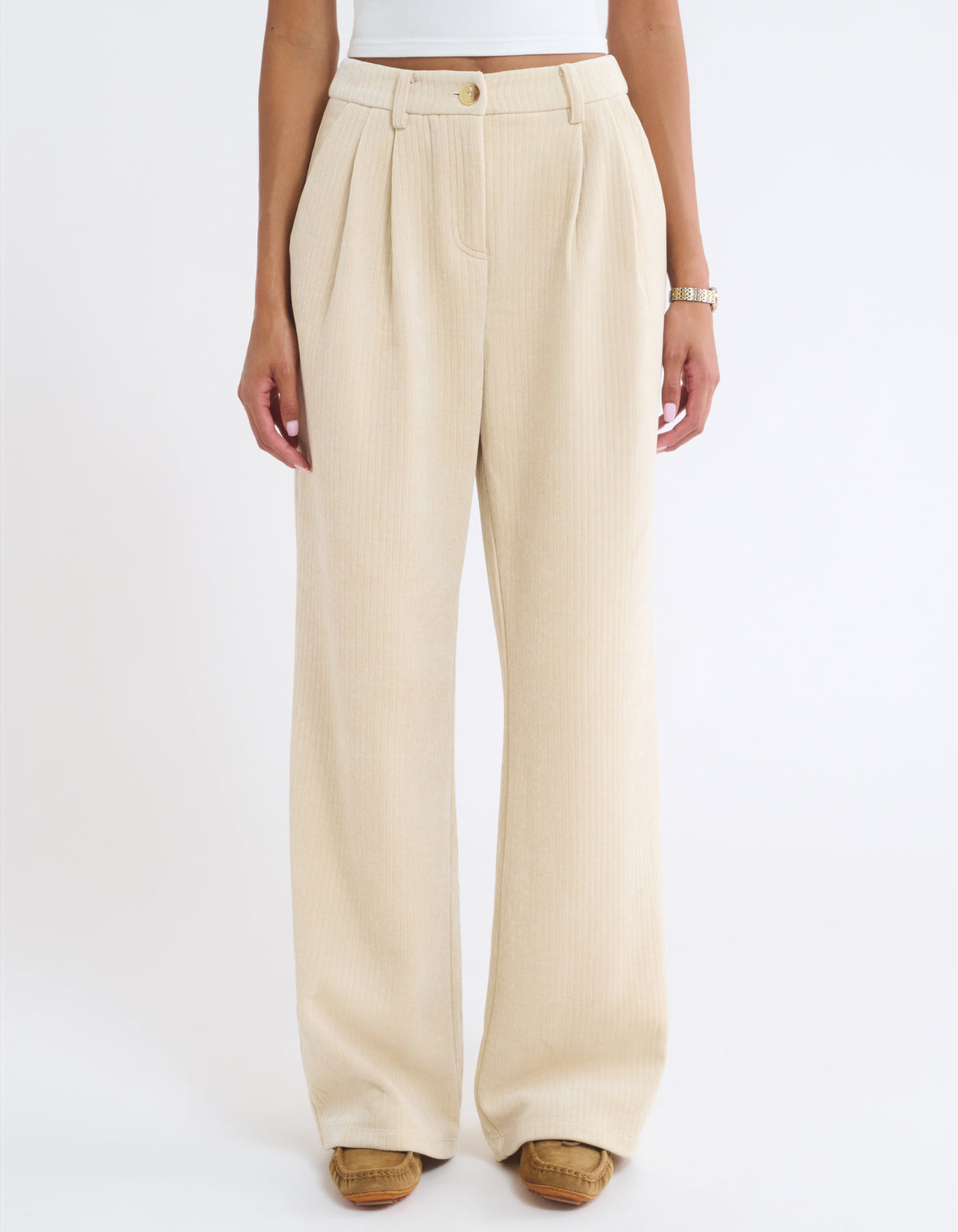 Simon Pant | Cream Corduroy