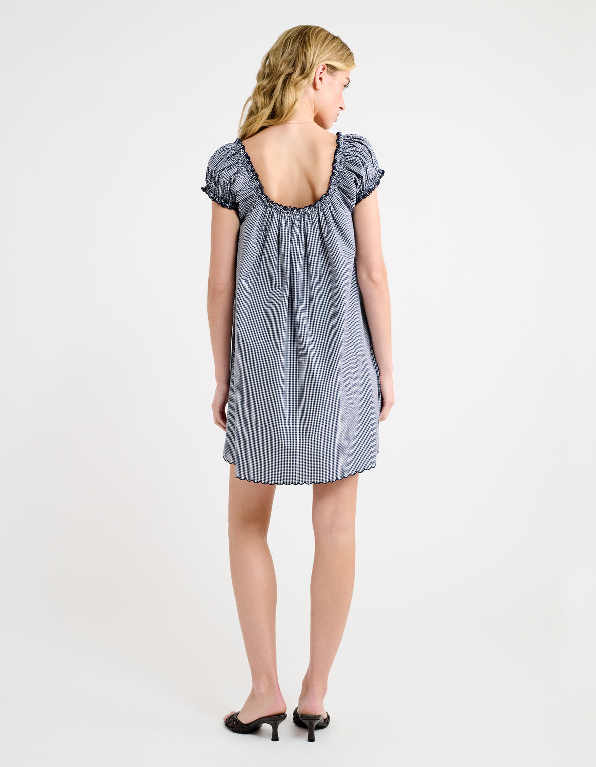 Slowtide Mini Dress | Navy Gingham