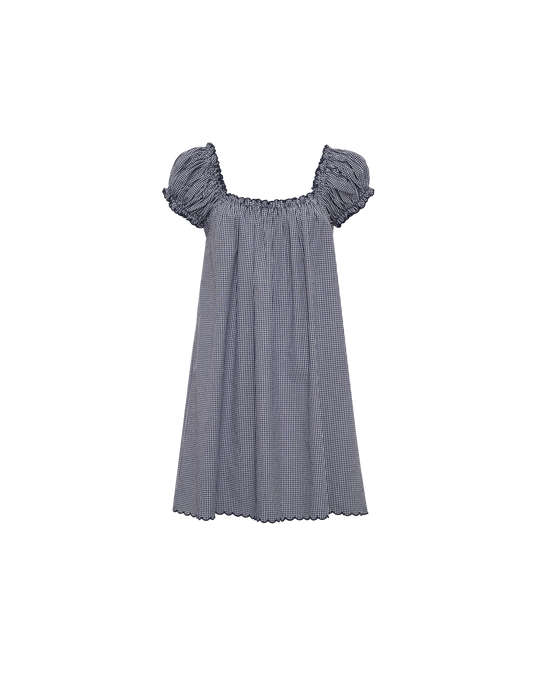Slowtide Mini Dress | Navy Gingham