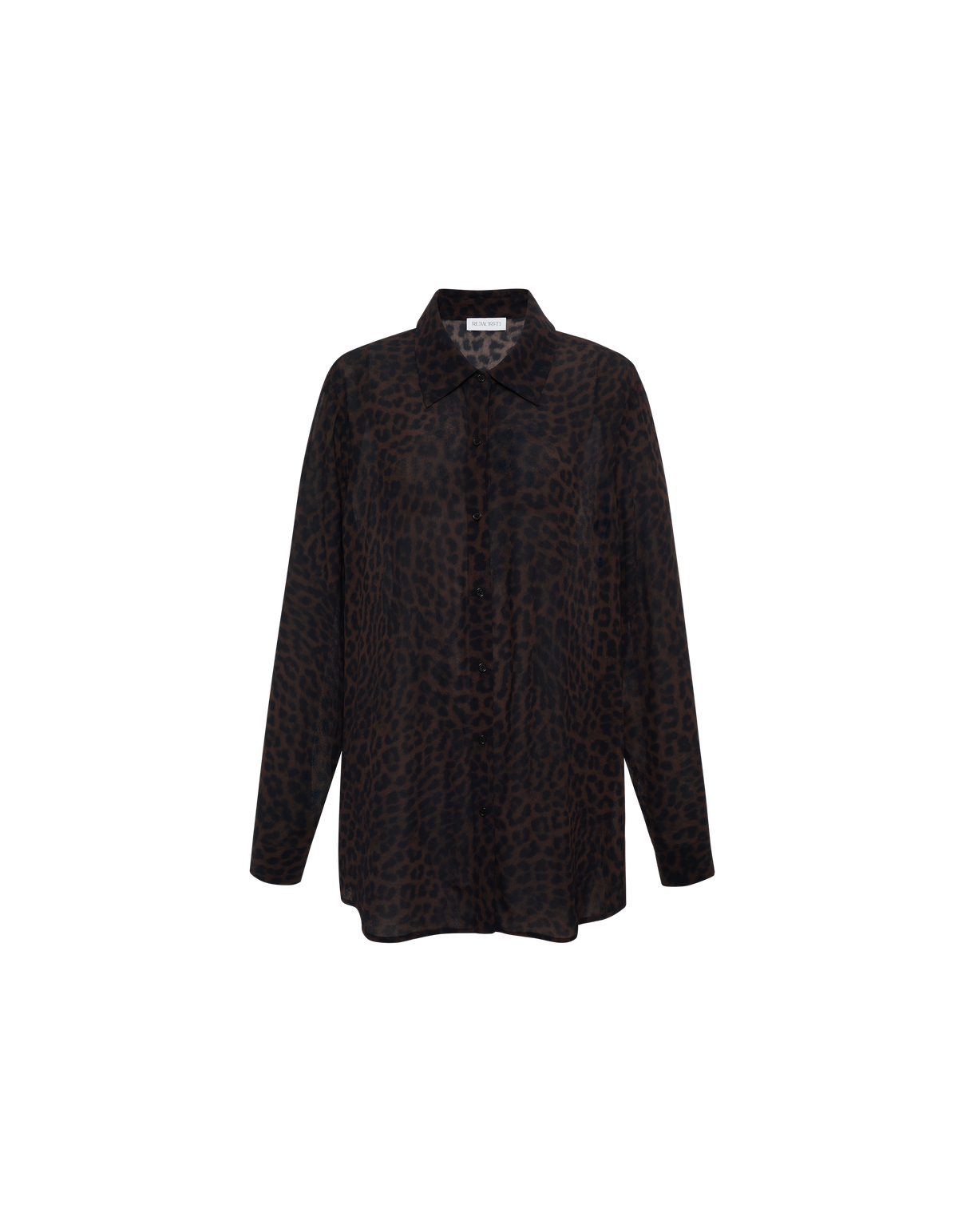 Stevie Button Up Blouse Top in Fatale