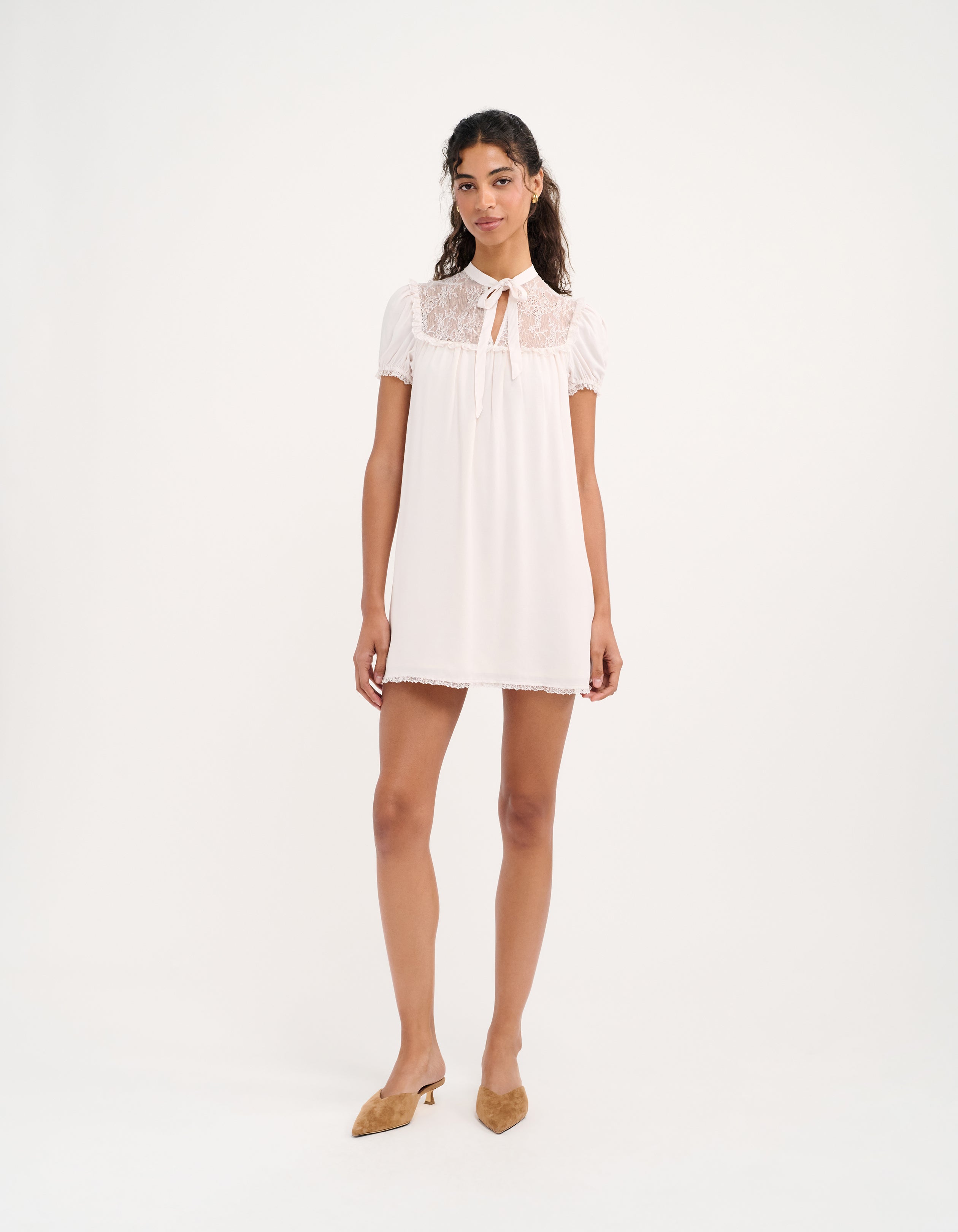 Eyre Mini Dress in Ivory | Shop Women's Dresses – Rumored