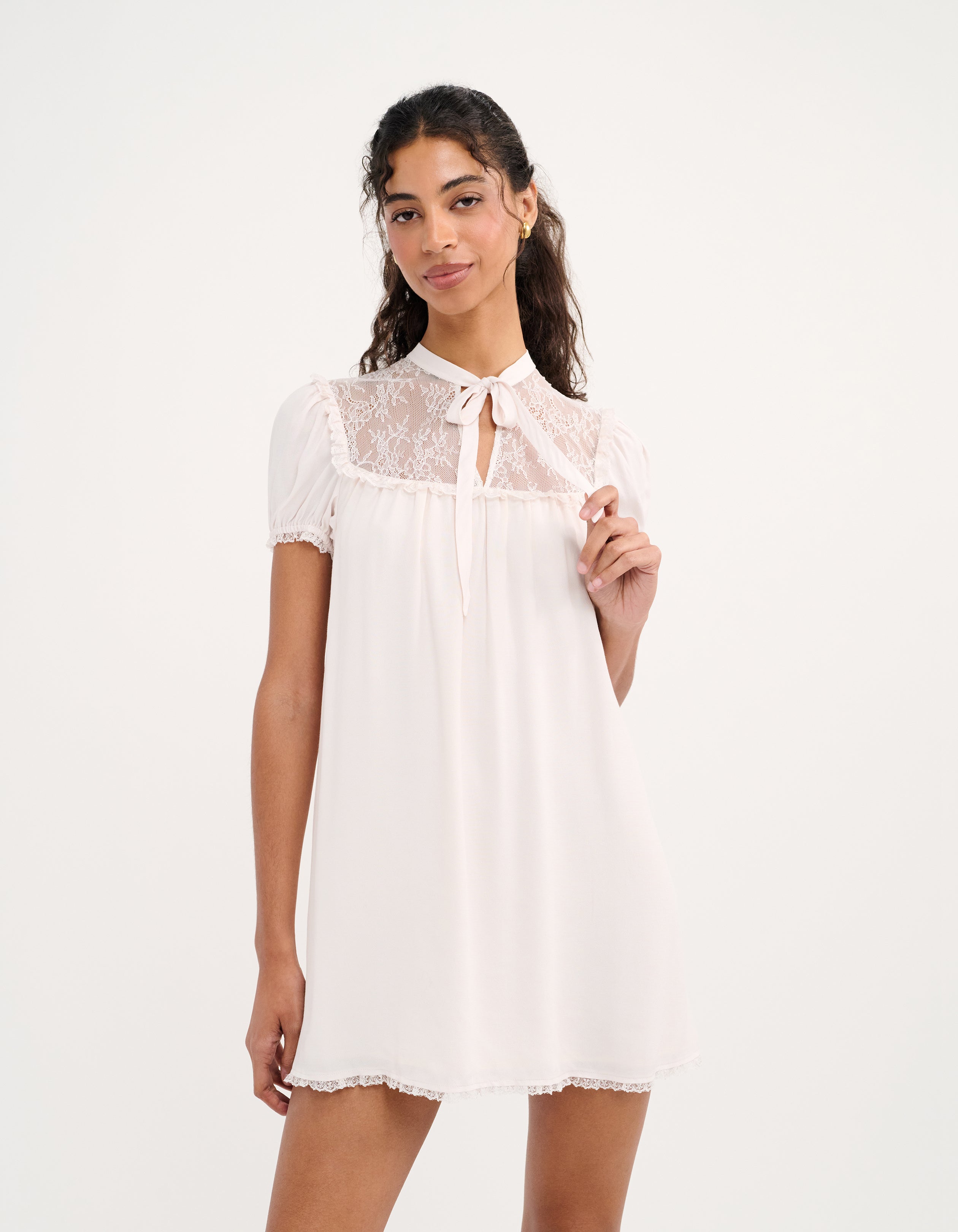 Eyre Mini Dress in Ivory | Shop Women's Dresses – Rumored