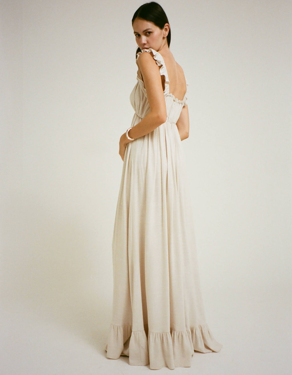 Tall Grass Maxi Dress | Natural | Size M/L