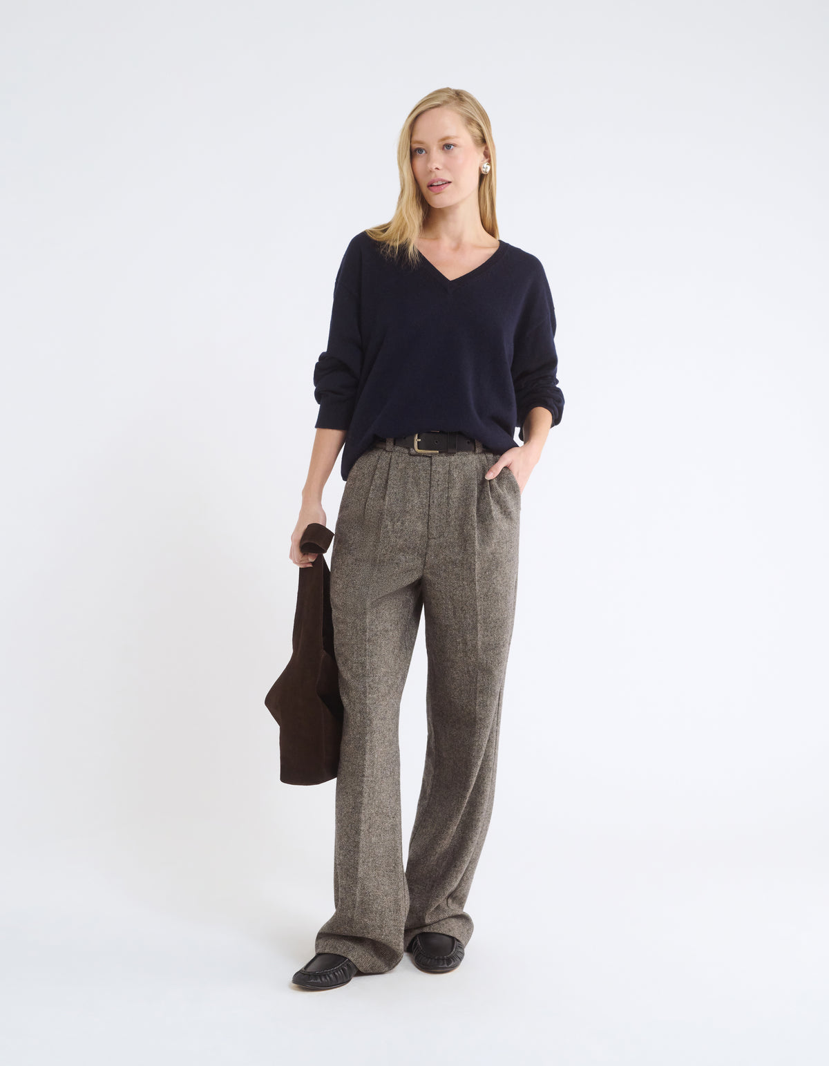 Troubadour Trousers | Heathered Herringbone