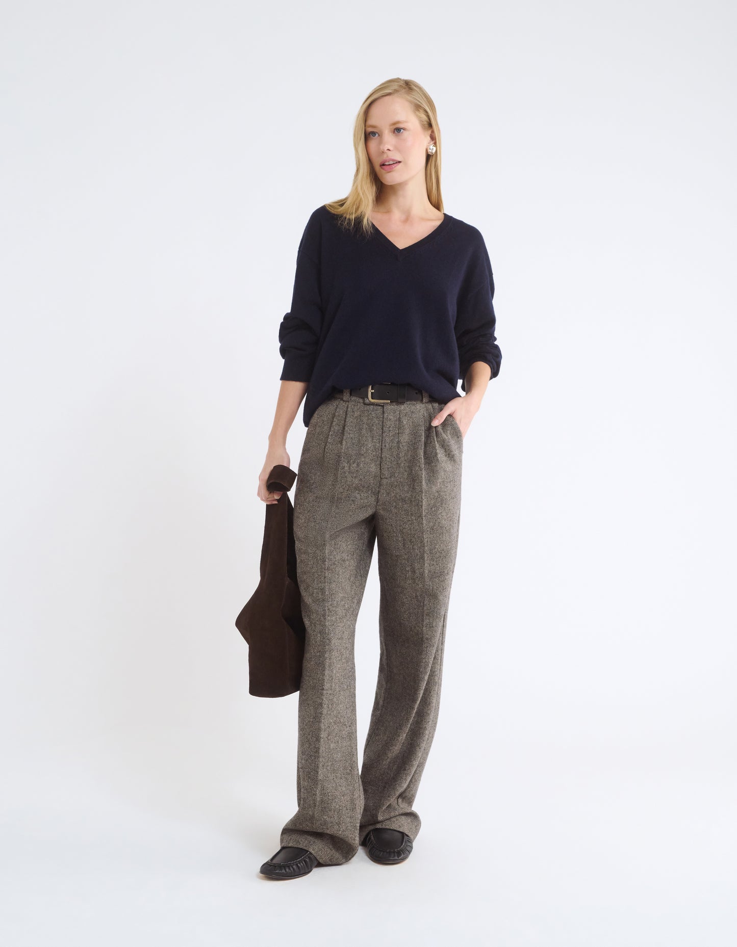 Troubadour Trousers | Heathered Herringbone