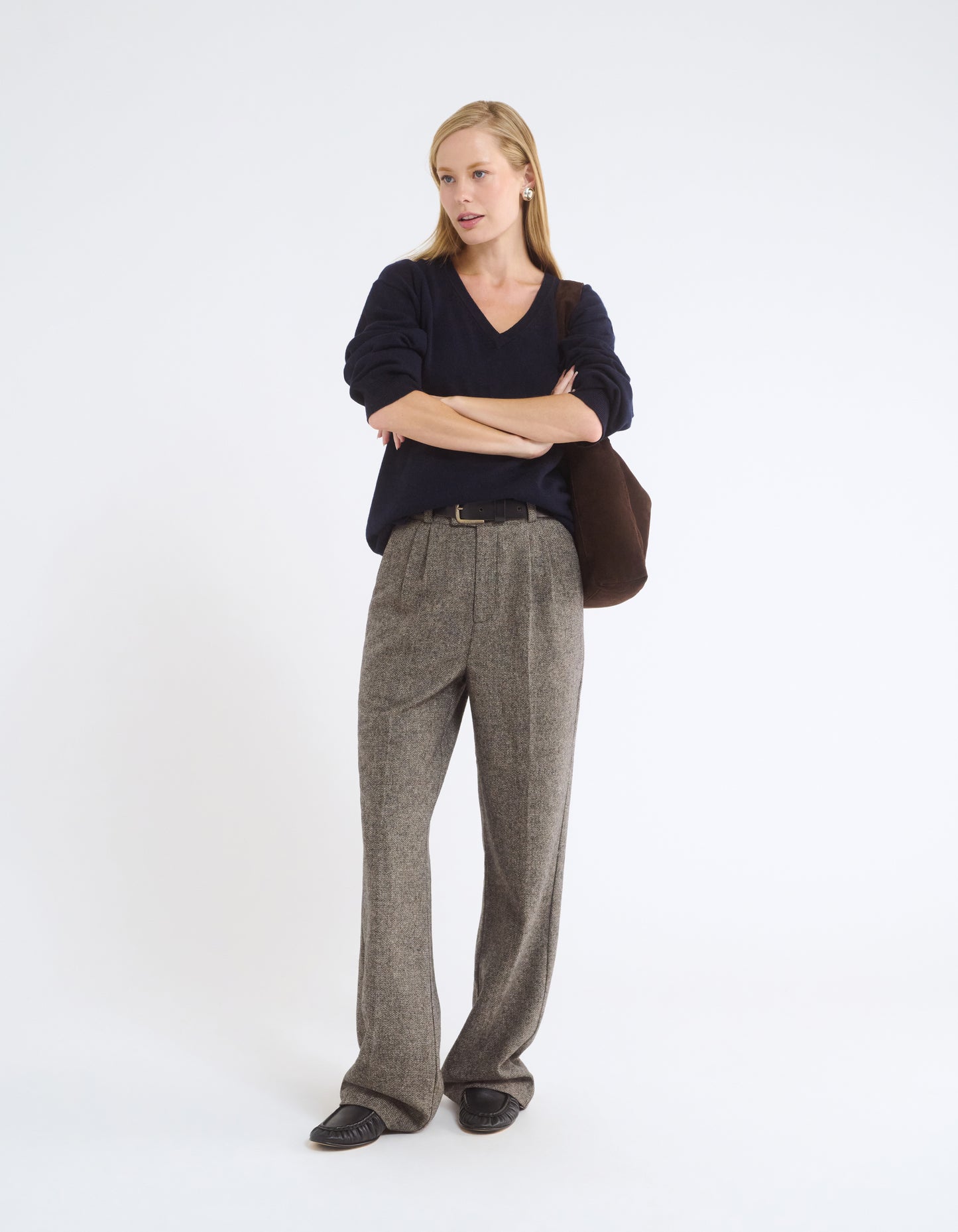 Troubadour Trousers | Heathered Herringbone