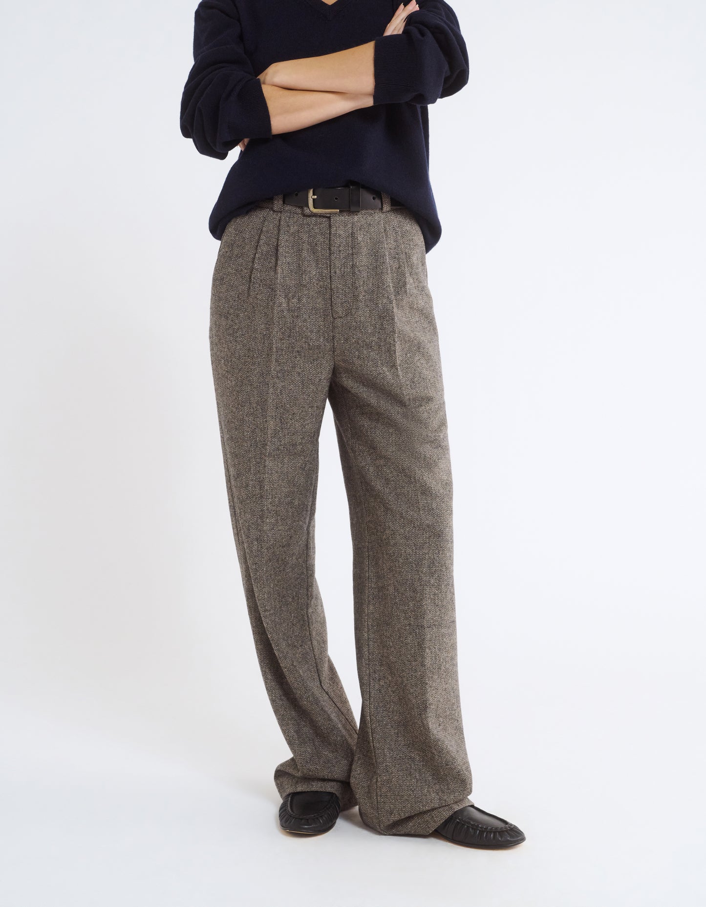 Troubadour Trousers | Heathered Herringbone