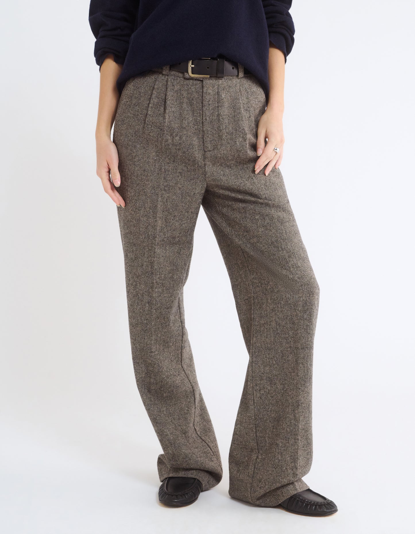 Troubadour Trousers | Heathered Herringbone