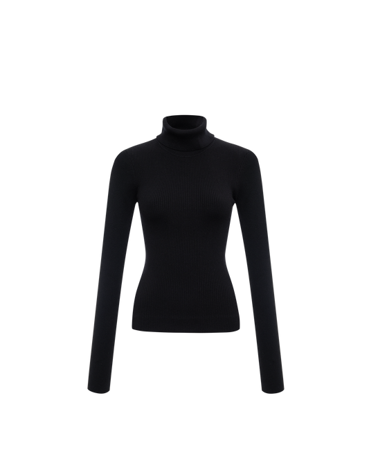Turtleneck Top | Black