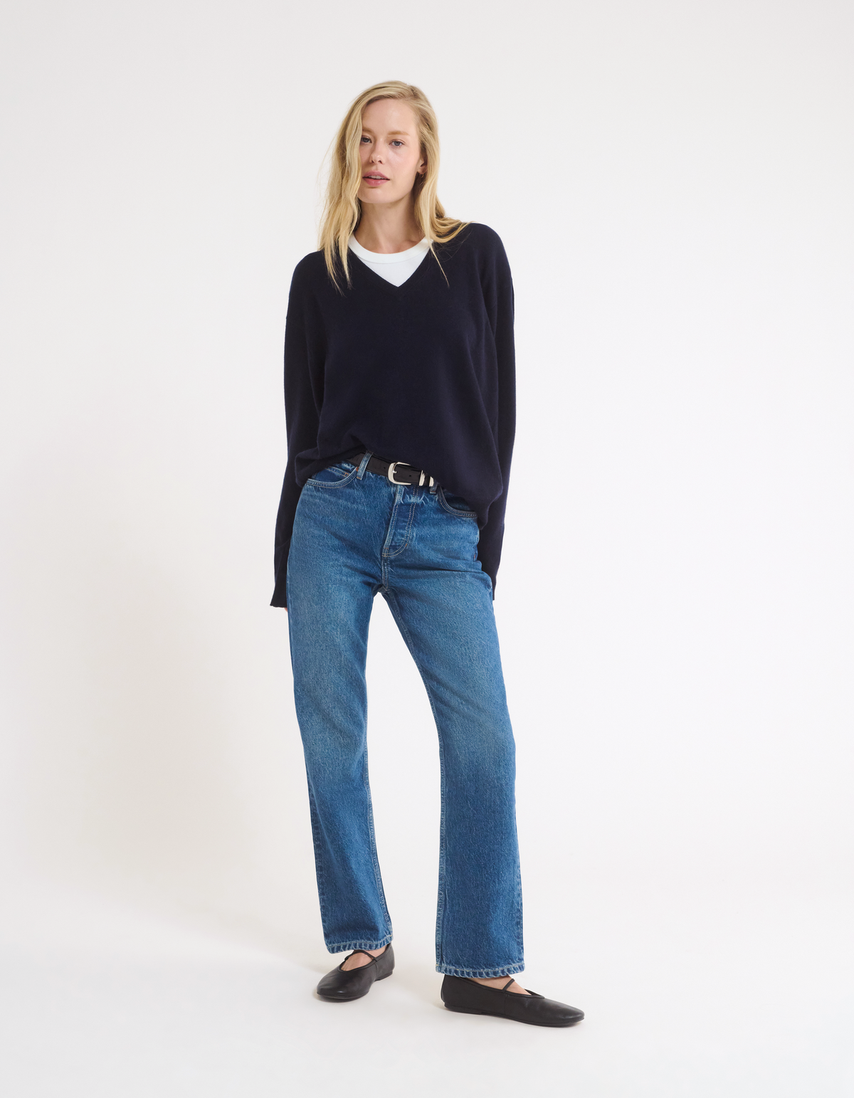 Vail V-Neck Sweater | Navy